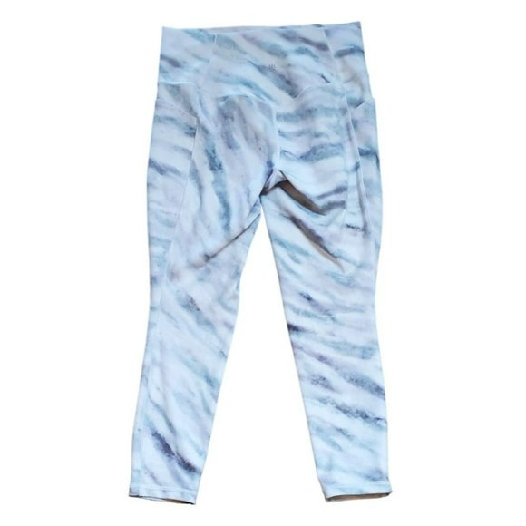 Athleta Women's Marble Pattern Salutation Stash Pocket 7/8 Tight Leggings Size M - Picture 2 of 7